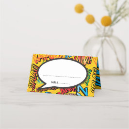 Carte De Placement Bande dessinée tendance rétro - bulle vocale
