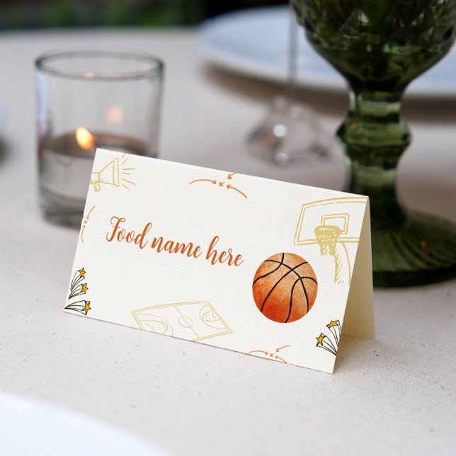 Carte De Placement Basketball Tente Place Card Anniversaire Baby show (Créateur téléchargé)