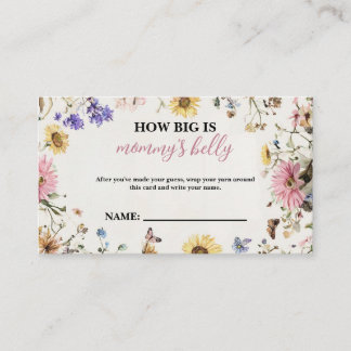 Carte De Placement Bébé en fleur Quelle est la taille du billet pour 