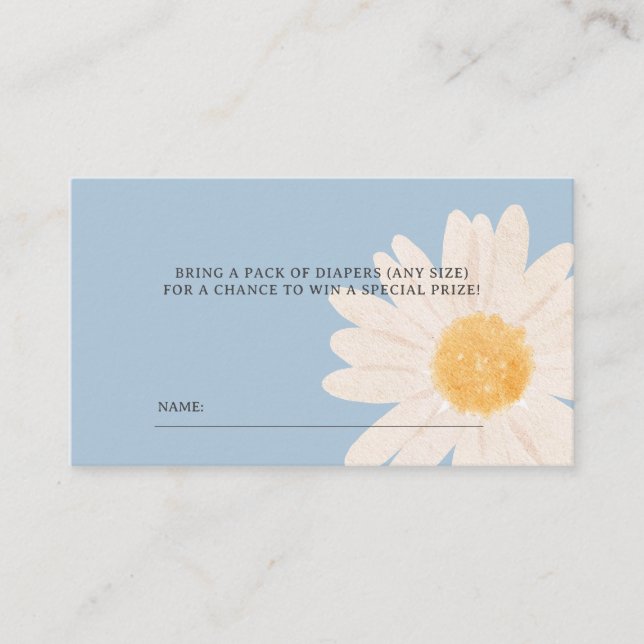 Carte De Placement Billet Petit Baby shower Daisy Raffle (Devant)