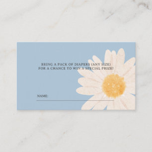 Carte De Placement Billet Petit Baby shower Daisy Raffle