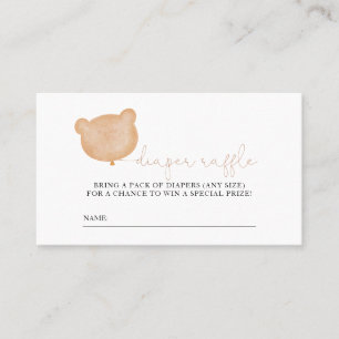 Carte De Placement Billet rabat Baby shower d'ours