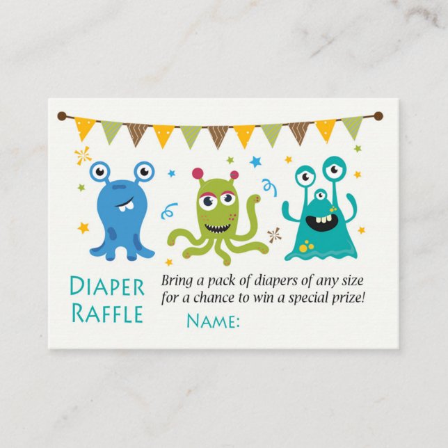 Carte De Placement Billets de rousseur Monster Diaper (Devant)
