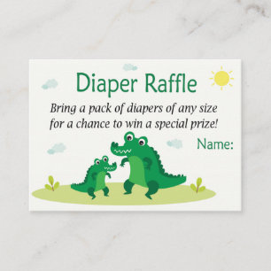 Carte De Placement Billets de tombola de couche pour alligator mignon