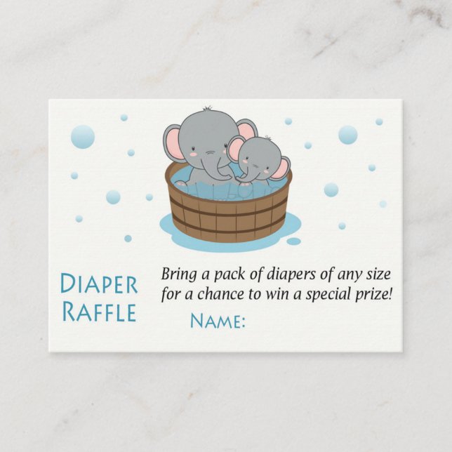 Carte De Placement Billets rabats Elephant Diaper (Devant)