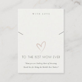 CARTE DE PLACEMENT BLANC BLUSH HEART MEILLEUR ÉCRAN CADEAU MOM
