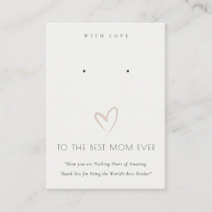CARTE DE PLACEMENT BLANC COEUR BLANC MEILLEUR CADEAU MOM ÉVENTUEL