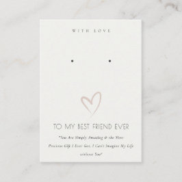 CARTE DE PLACEMENT BLANC COEUR MEILLEUR AMI CADEAU ÉCRAN