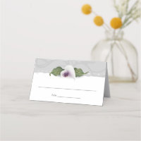 Blanc et violet Calla Lily Mariage Élégant floral