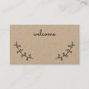 Carte De Placement Blank Rustic Laurels Kraft Mariage papier