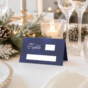 Carte De Placement Bleu blanc simple