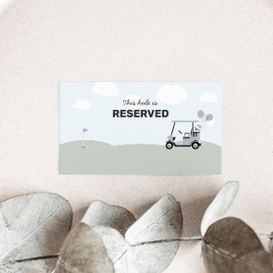 Carte De Placement Bleu des garçons Golf 1er anniversaire