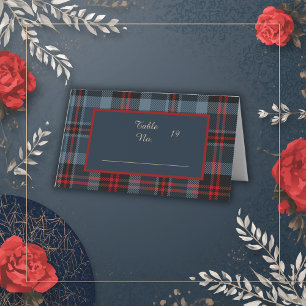 Carte De Placement bleu rouge noir écossais celtique tartan motif