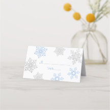 Bleu Silver Flocon de neige Mariage d'hiver