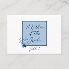 Carte De Placement Bleu sur Bleu, Fleur en fleurs