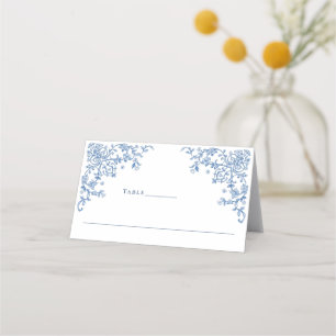 Carte De Placement Bleu Victorian Ornate Grace Mariage Floral