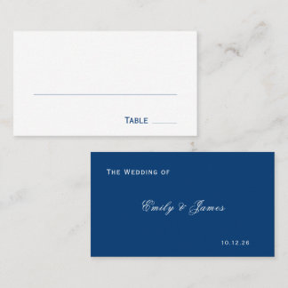 Carte De Placement Blue and White Wedding