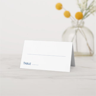 Carte De Placement Blue and White Wedding