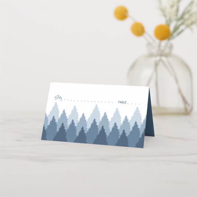 Carte De Placement Blue Forest Range Mariage de bois (Devant)