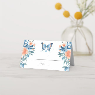 Carte De Placement Blue Tiara Famille Latina Girl Espagnol Quinceaner