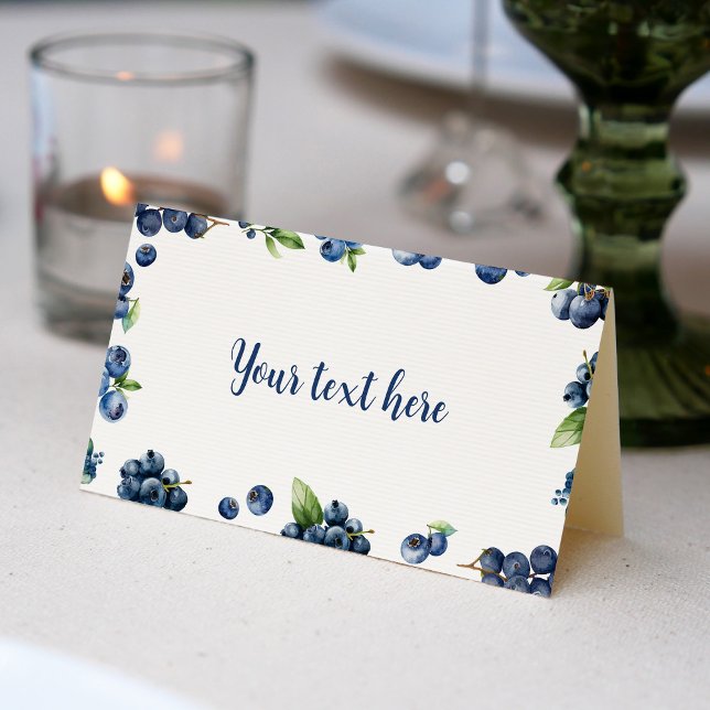 Carte De Placement Blueberry Berry Sweet Birthday Party Place Card (Créateur téléchargé)