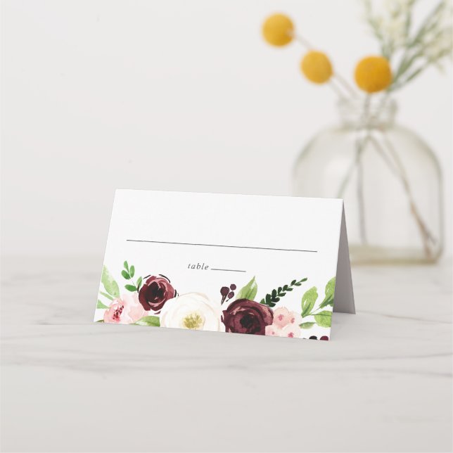 Carte De Placement Blush Romance Mariage (Devant)