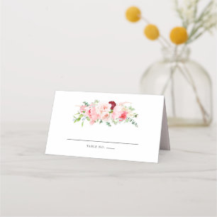 Carte De Placement Boho Chic Pink Peony Floral