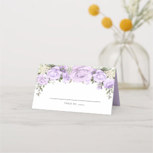 Carte De Placement Boho Chic violet Rose Floral