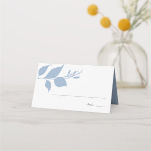 Carte De Placement Boho Dusty Blue Foliing Mariage Carte Place