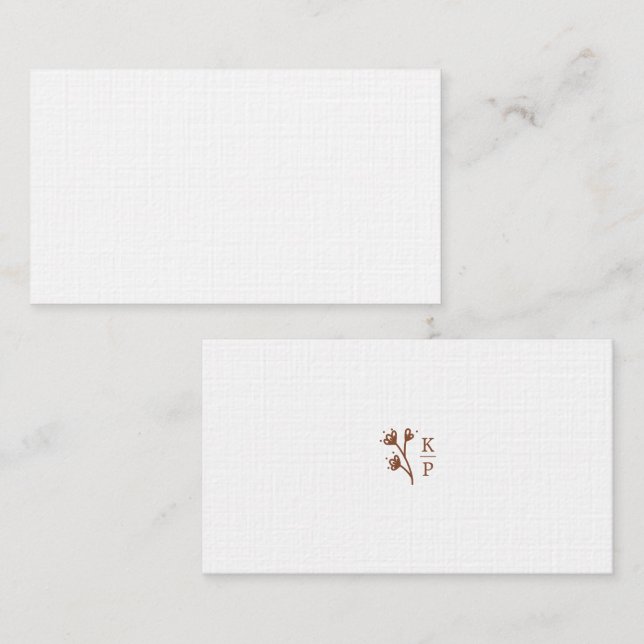 Carte De Placement Boho Earthy Botanical Élégant ivoire (Devant / Derrière)