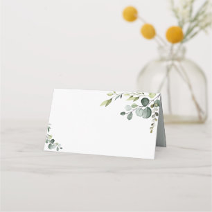 Carte De Placement Boho Eucalyptus Greenery Mariage Carte Place Pliée