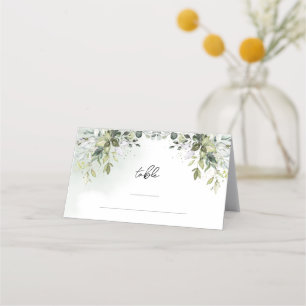 Carte De Placement Boho Eucalyptus verdure branches or carte place