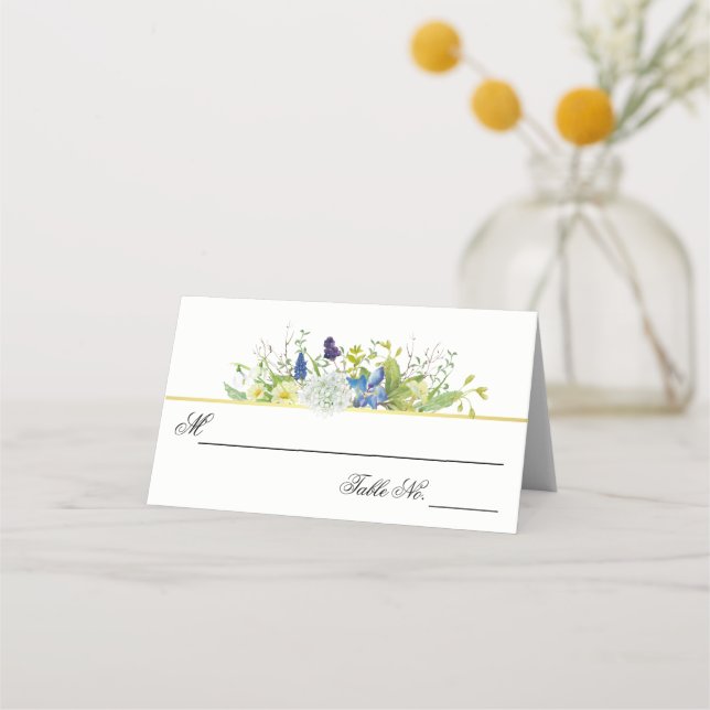 Carte De Placement Boho Floral Rustique Fleur sauvage (Devant)