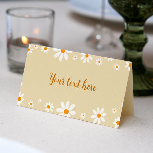 Carte De Placement Boho Light Daisy Birthday Party Place Card