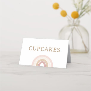 Carte De Placement Boho Rainbow Birthday Étiquettes alimentaires