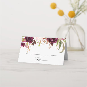 Carte De Placement Boho rustique coloré Floral Mariage Carte Place