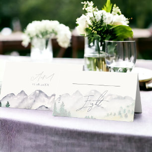 Carte De Placement Boho rustique Mariage de montagne du Colorado