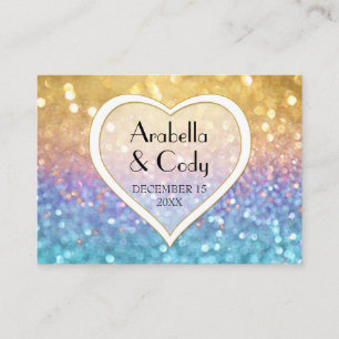 Carte De Placement Bokeh Movie Premier Style de billet Or rose étince