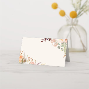 Carte De Placement Bon thanksgiving botanique d'automne floral