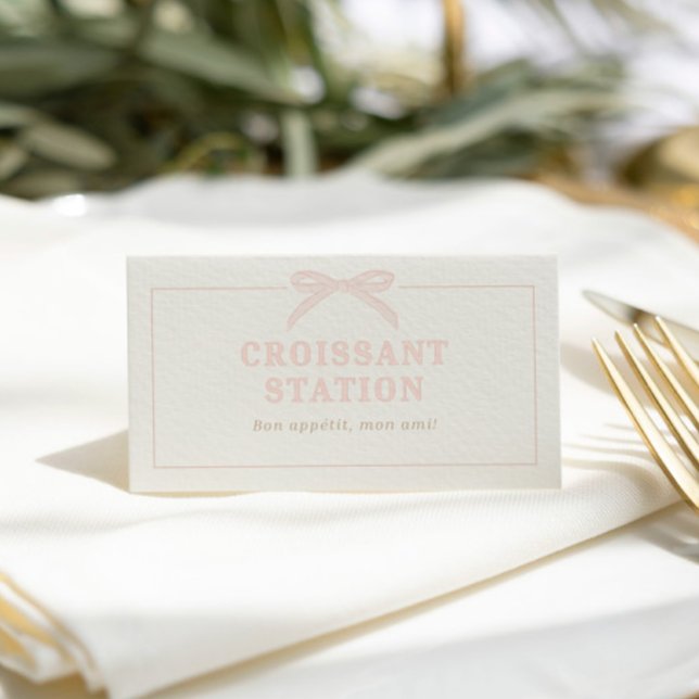 Carte De Placement Bonjour Bébé Pink Paris Eiffel Baby shower (Créateur téléchargé)