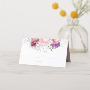 Carte De Placement Botanique rose King Protea Boho