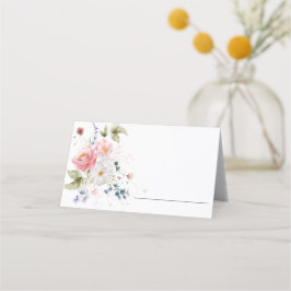 Carte De Placement Bouquet floral sauvage Babyshower