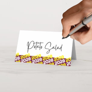 Carte De Placement Bourgogne & Jaune Année de fin d'études Pliable No