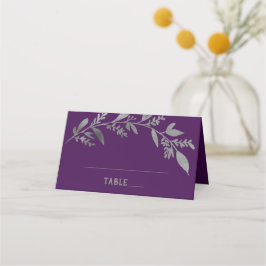 Carte De Placement Branches courbes | Mariage argenté