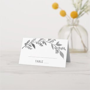 Carte De Placement Branches courbes Mariage argenté