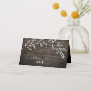 Carte De Placement Branches courbes Mariage en bois