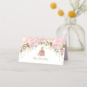 Carte De Placement Bridal Chic Blush Pink Flower