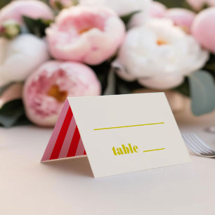 Carte De Placement Bright BoldTypography Mariage moderne