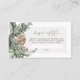 Carte De Placement BRYN Cute Jungle Safari Baby shower Déchets Raffle