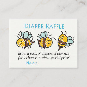 Carte De Placement Bumble Bee Diaper Raffle Billets